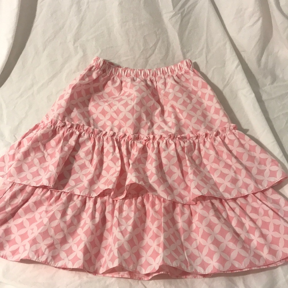 Shrimp and Grits Kids size 9 pink ruffle skirt